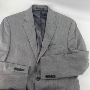 LAUREN Ralph Lauren Men's Gray Herringbone Two Button Blazer‎ Size 40R